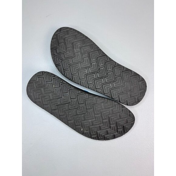 Teva women's 7 black blue braided strap‎ thong flip flop sandals - Picture 5 of 5